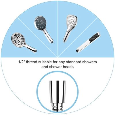150cmのステンレス鋼のシャワー用ホース、真鍮のナットが付いているクロム染料で染められた適用範囲が広いシャワー用ホース